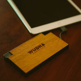 Slim-Dual Wooden Power Bank (American Flag)