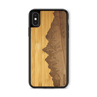 Slim Wooden Phone Case | Sawtooth Mountains Traveler, Cases by WUDN for iPhone X / Xs