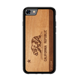 Slim Wooden iPhone Case | California Republic in Mahogany