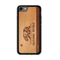 Slim Wooden iPhone Case | California Republic in Mahogany
