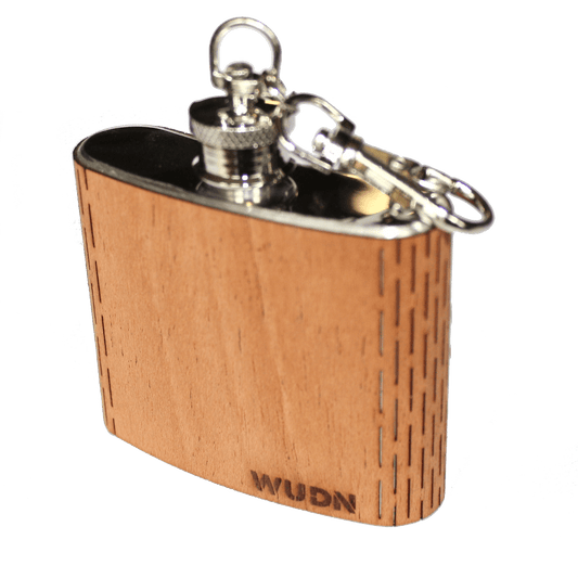 HandCrafted 2 oz. Wood Keychain Flask