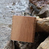 High Quality 6 oz. Wooden Hip Flask - Hand Crafted from Local Wood, Bar - WUDN