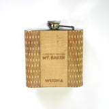 Wooden Hip Flask - Cascade Range (Mt. Baker)