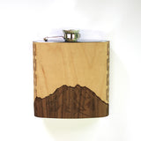 Wooden Hip Flask - Alaska Range (Denali)