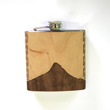 Wooden Hip Flask - Cascade Range (Mt. Hood)