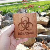 6 oz. Wooden Hip Flask (Biohazard in Mahogany)