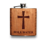 6 oz. Wooden Hip Flask (Holy Water in Mahogany)