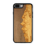 Slim Wooden Phone Case (Sawtooth Mountains Walnut Sky)