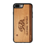 Slim Wooden iPhone Case | California Republic in Mahogany