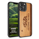 Slim Wooden iPhone Case | California Republic in Mahogany