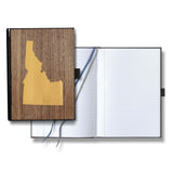 Handcrafted Wooden Journal / Planner / Notebook (Idaho State Inlay in Walnut & Bamboo)