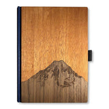 HandcraftedWood Journal / Planner (Mt. Rainier Inlay in Walnut & Mahogany)
