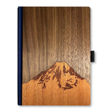 HandcraftedWood Journal / Planner (Mt. Rainier Inlay in Walnut & Mahogany)