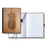 Handcrafted Wooden Journal / Planner (Laser-Engraved Pineapple)