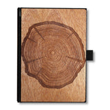 Handcrafted Wooden Journal / Planner (Laser-Engraved Tree Stump)