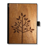 Handcrafted Wooden Journal / Planner (Laser-Engraved Simple Tree)