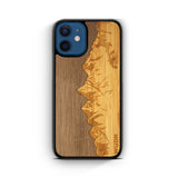 Slim Wooden Phone Case (Sawtooth Mountains Walnut Sky)