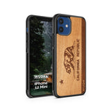 Slim Wooden iPhone Case | California Republic in Mahogany