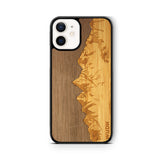 Slim Wooden Phone Case (Sawtooth Mountains Walnut Sky)