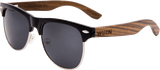 Real Zebra Wood Browline Style RetroShade Sunglasses by WUDN, Sunglasses - WUDN