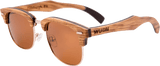 Real Zebra 1/2 Wood Browline Style RetroShade Sunglasses by WUDN, Sunglasses - WUDN