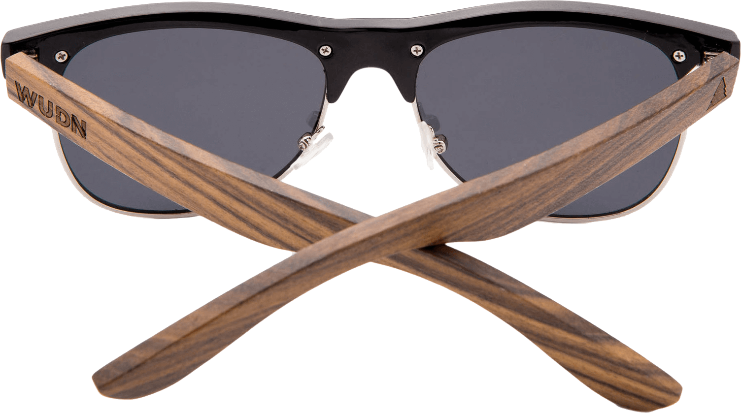 Real Zebra Wood Browline Style RetroShade Sunglasses by WUDN, Sunglasses - WUDN