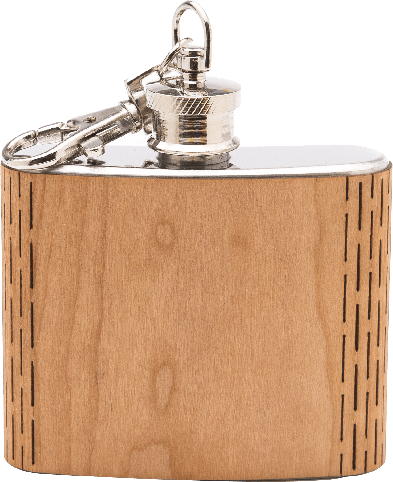 Customizable 2 oz. Wood Keychain Flask, Bar - WUDN