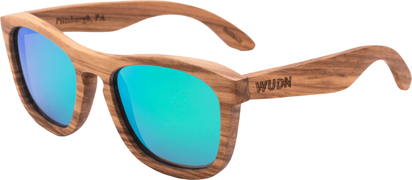 Real Zebra All Wood Jacks by WUDN, Sunglasses - WUDN