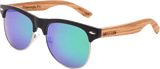 Real Zebra Wood Browline Style RetroShade Sunglasses by WUDN, Sunglasses - WUDN