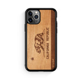 Slim Wooden iPhone Case | California Republic in Mahogany