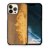 Slim Wooden Phone Case (Sawtooth Mountains Walnut Sky)