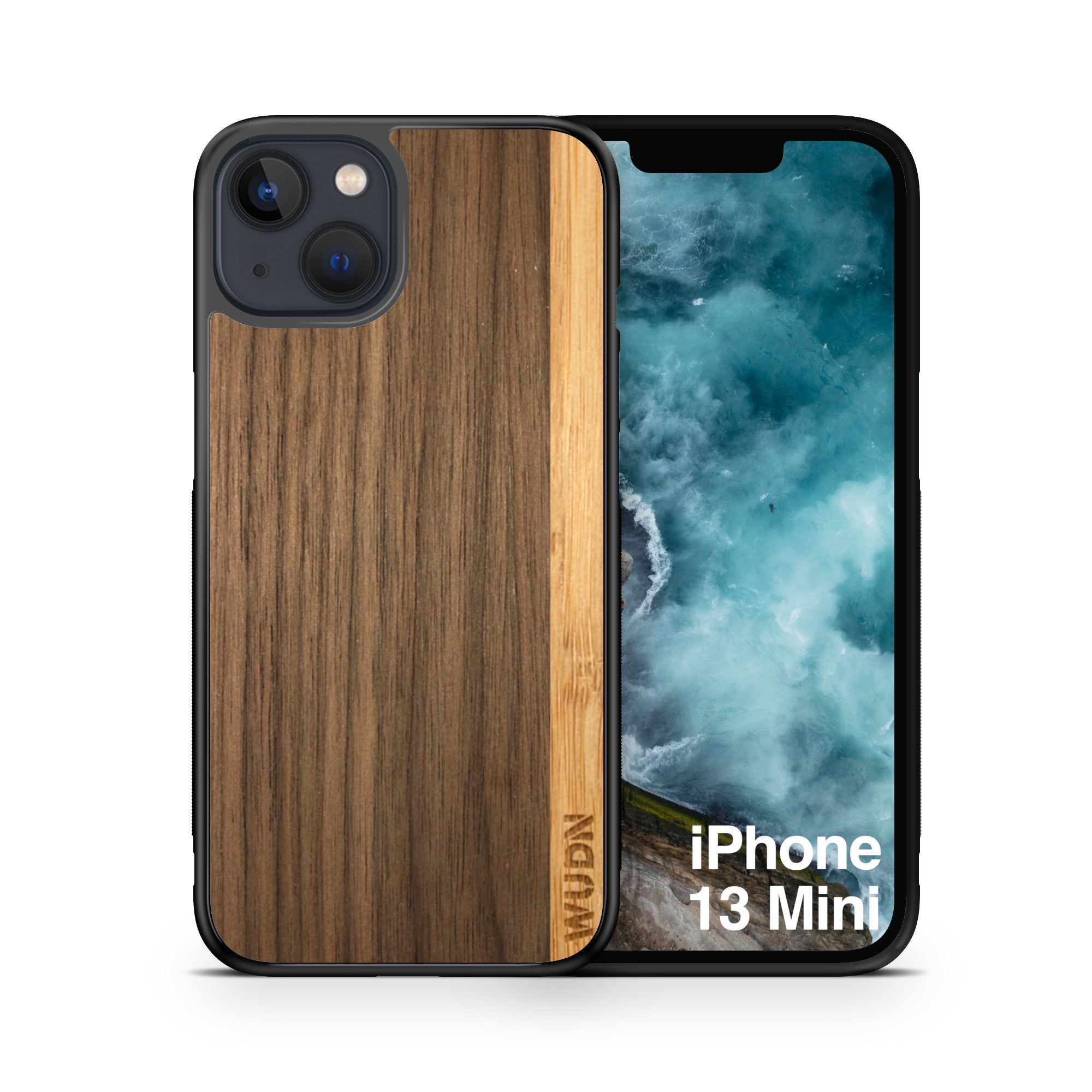 Slim Wooden iPhone Case (Walnut / Bamboo Stripe)