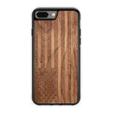 Slim Wooden iPhone Case (American Flag in Black Walnut)