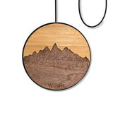 Wooden Qi Wireless Fast Charger - Sawtooth Mountains Edition