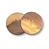 Wooden Qi Wireless Fast Charger - Sawtooth Mountains Edition