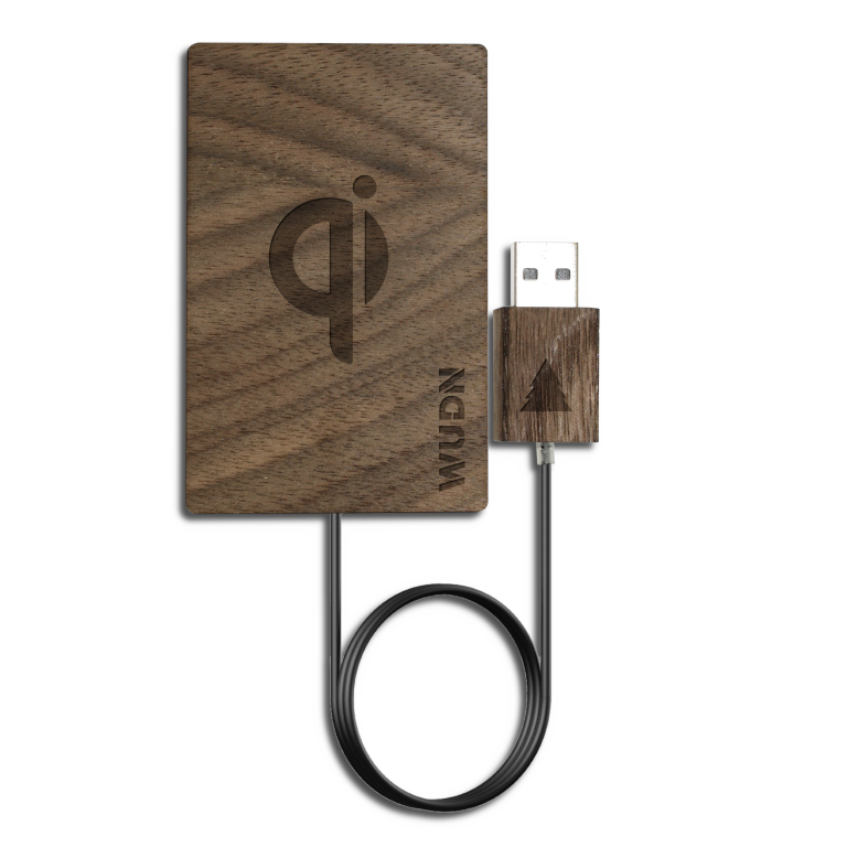 Wooden Credit Card Qi Wireless Fast Charger