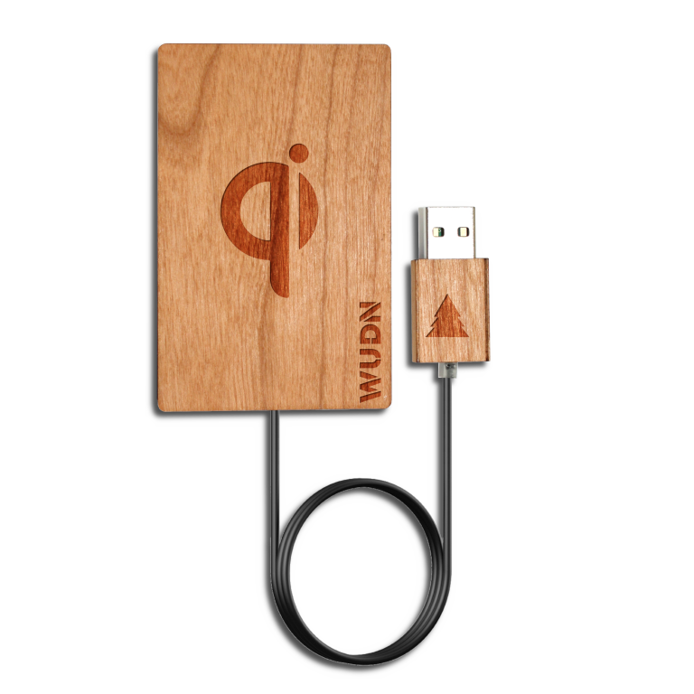 Wooden Credit Card Qi Wireless Fast Charger