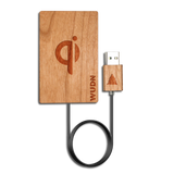 Wooden Credit Card Qi Wireless Fast Charger