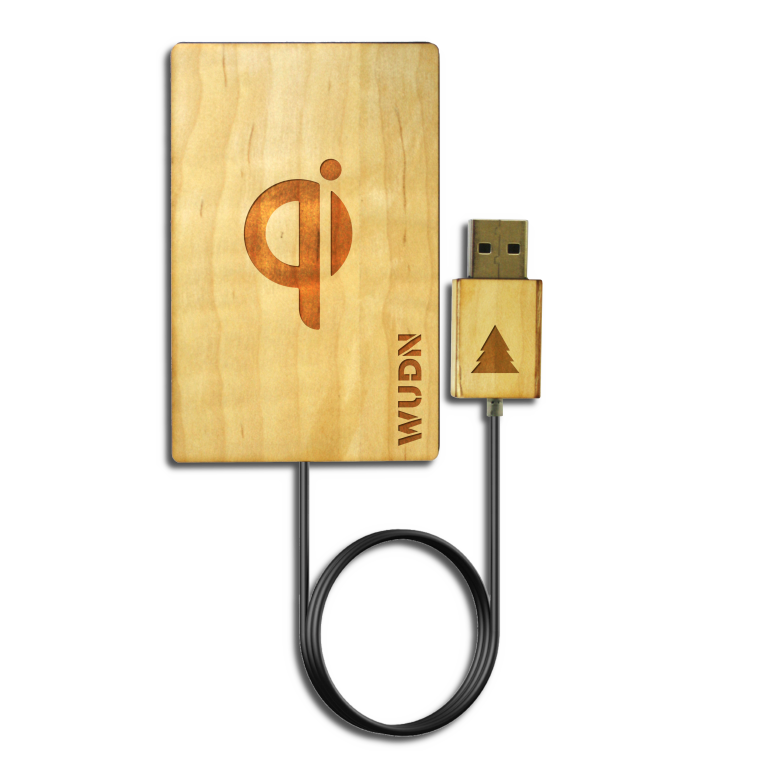 Wooden Credit Card Qi Wireless Fast Charger