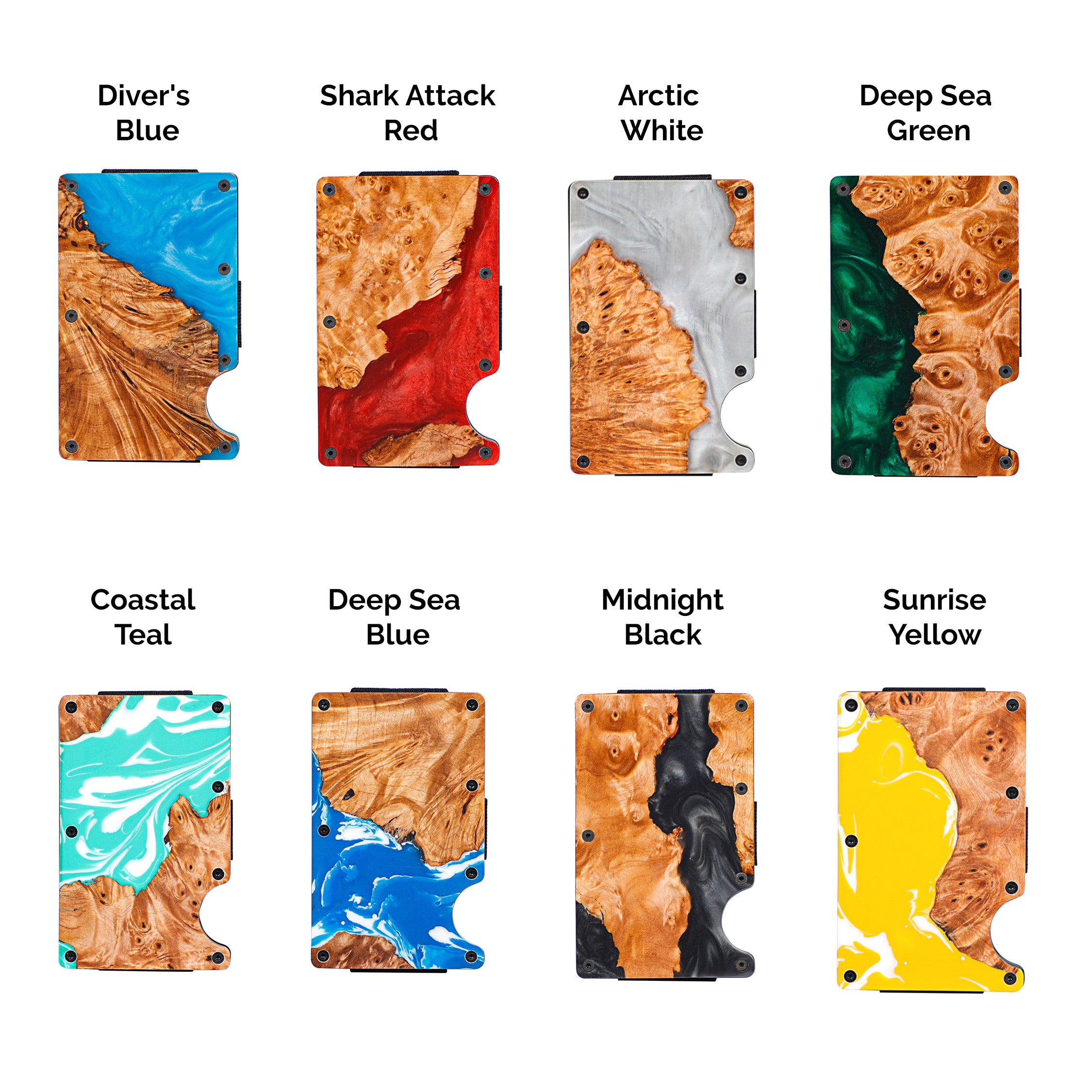WUDN Adventure Wallet (Resin & Wood Coastline Collection)
