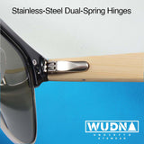 Real Zebra Wood Browline Style RetroShade Sunglasses by WUDN, Sunglasses - WUDN