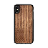 Slim Wooden iPhone Case (American Flag in Black Walnut)