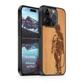 Slim Wooden Phone Case (Banksy Astronaut in Mahogany)