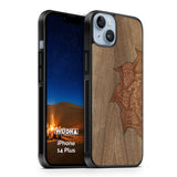 Slim Wooden Phone Case (Cedar Mandala in Black Walnut)