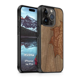 Slim Wooden Phone Case (Cedar Mandala in Black Walnut)