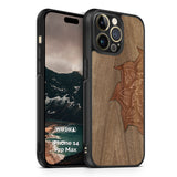 Slim Wooden Phone Case (Cedar Mandala in Black Walnut)