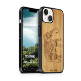 Slim Wooden Phone Case (Bamboo Asian Elephant)