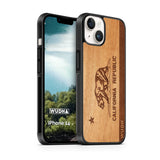 Slim Wooden iPhone Case | California Republic in Mahogany