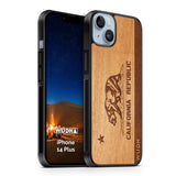 Slim Wooden iPhone Case | California Republic in Mahogany