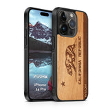 Slim Wooden iPhone Case | California Republic in Mahogany